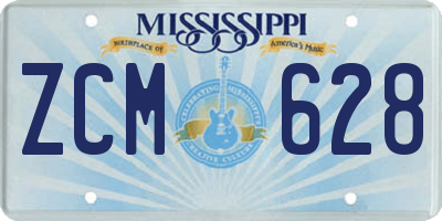 MS license plate ZCM628