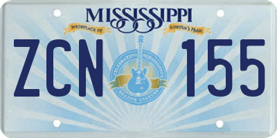 MS license plate ZCN155