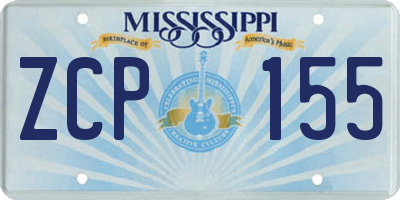 MS license plate ZCP155