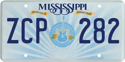 MS license plate ZCP282