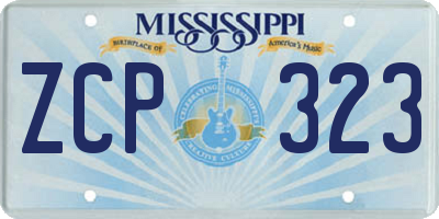 MS license plate ZCP323