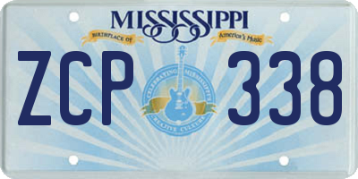 MS license plate ZCP338