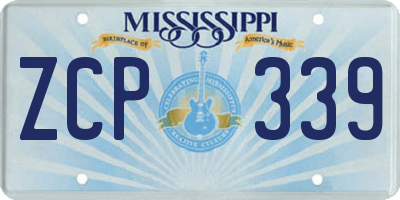 MS license plate ZCP339