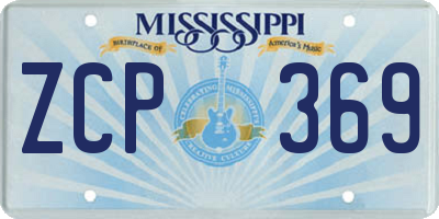 MS license plate ZCP369