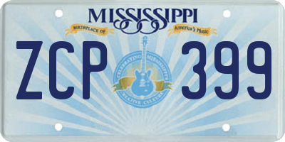MS license plate ZCP399