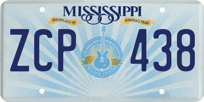MS license plate ZCP438