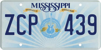 MS license plate ZCP439