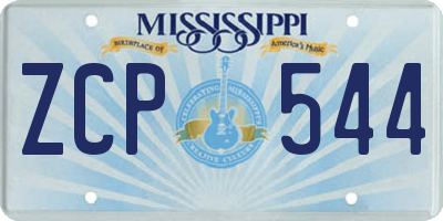 MS license plate ZCP544