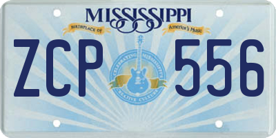 MS license plate ZCP556