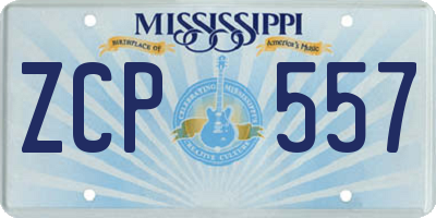 MS license plate ZCP557