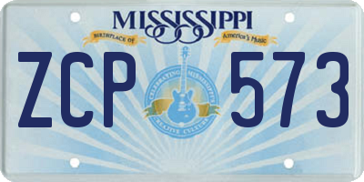 MS license plate ZCP573