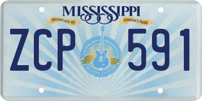 MS license plate ZCP591