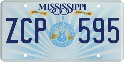 MS license plate ZCP595