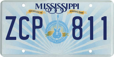 MS license plate ZCP811