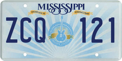 MS license plate ZCQ121