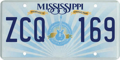 MS license plate ZCQ169