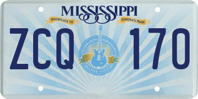 MS license plate ZCQ170