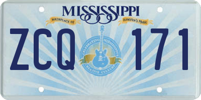 MS license plate ZCQ171