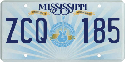 MS license plate ZCQ185