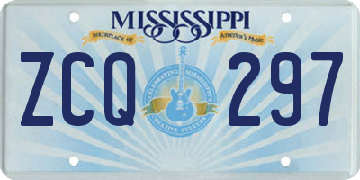 MS license plate ZCQ297