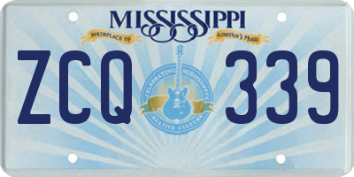 MS license plate ZCQ339