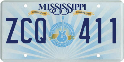 MS license plate ZCQ411