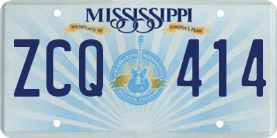 MS license plate ZCQ414