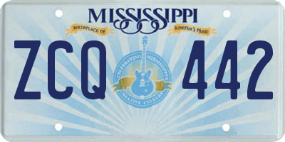 MS license plate ZCQ442