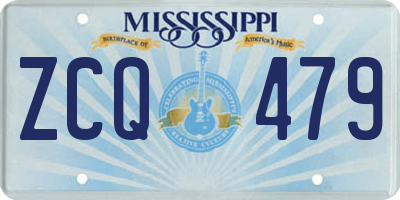 MS license plate ZCQ479