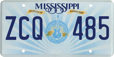 MS license plate ZCQ485