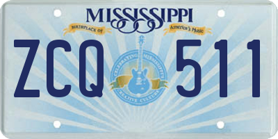 MS license plate ZCQ511