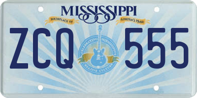 MS license plate ZCQ555