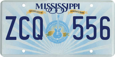 MS license plate ZCQ556