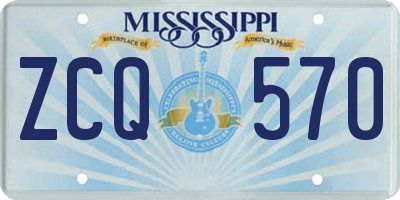 MS license plate ZCQ570