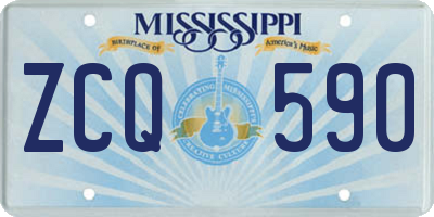MS license plate ZCQ590