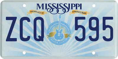 MS license plate ZCQ595