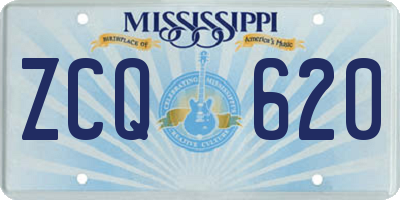 MS license plate ZCQ620