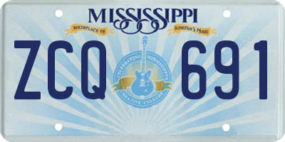 MS license plate ZCQ691