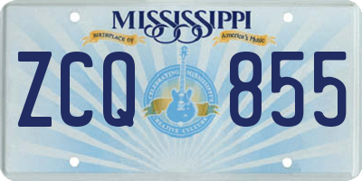 MS license plate ZCQ855