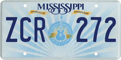 MS license plate ZCR272