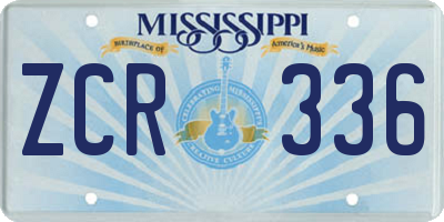 MS license plate ZCR336