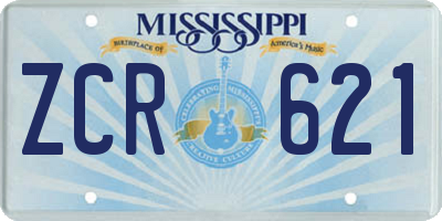 MS license plate ZCR621