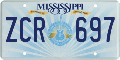 MS license plate ZCR697