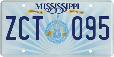 MS license plate ZCT095