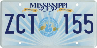 MS license plate ZCT155