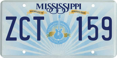 MS license plate ZCT159