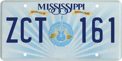 MS license plate ZCT161