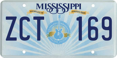MS license plate ZCT169