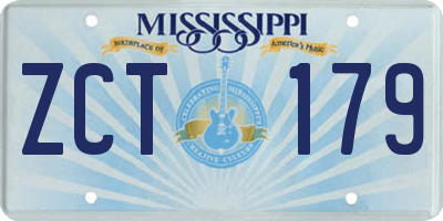 MS license plate ZCT179