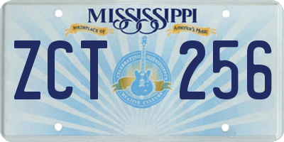 MS license plate ZCT256